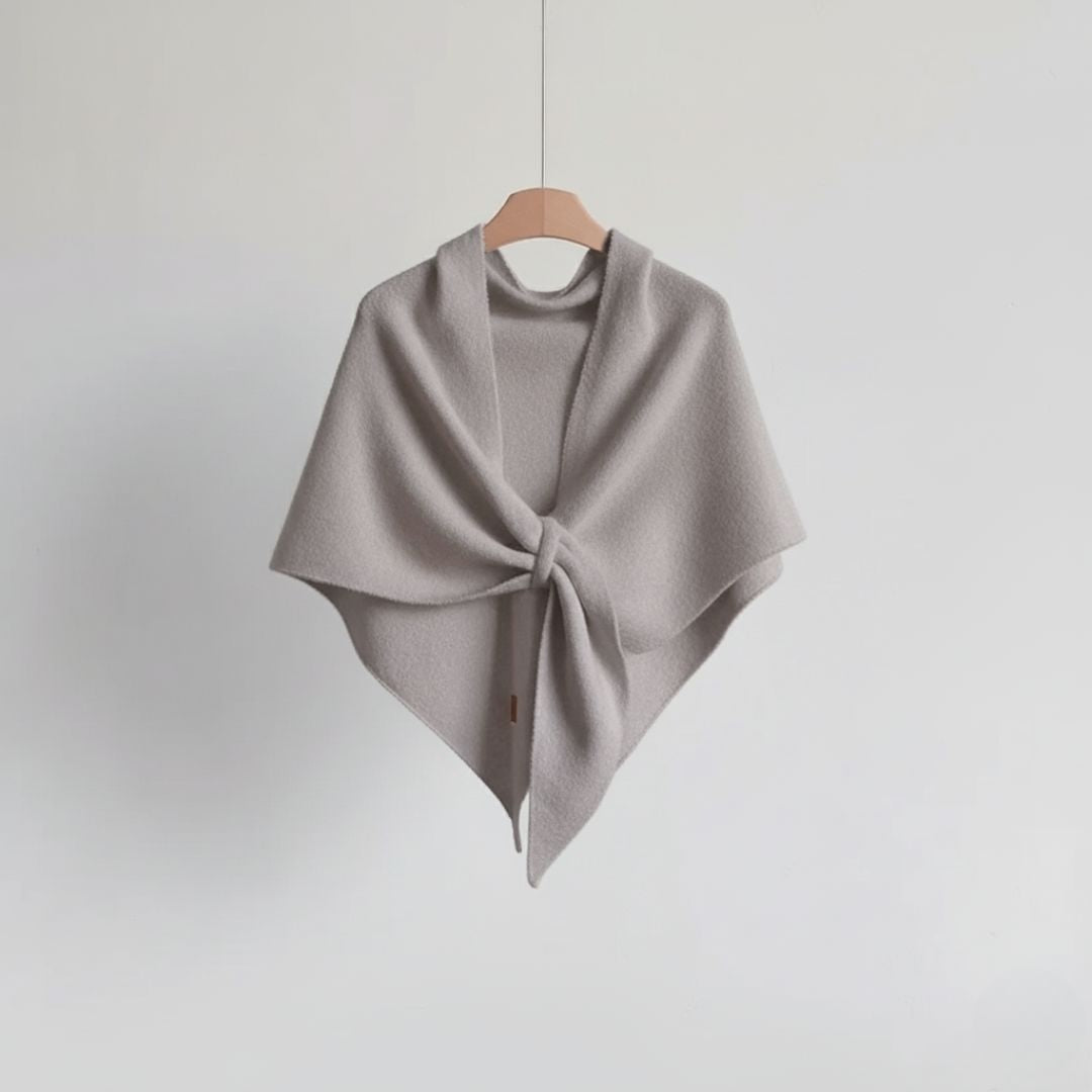 Poncho Schal aus Woll-Mix für Damen