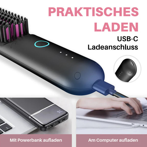 Novasta Tragbare Bürste – Glätten, Locken, Trocknen