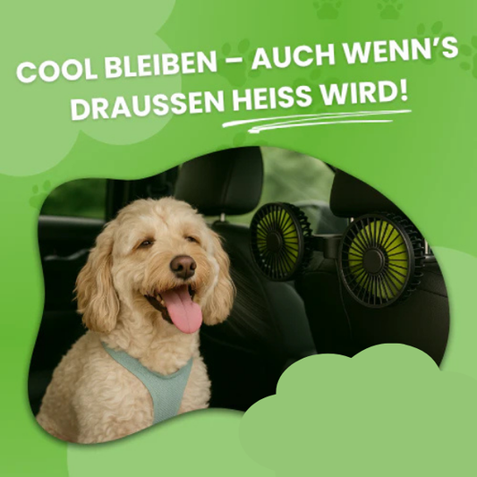 Ventilator für Hunde im Auto – USB mit Doppellüfter
