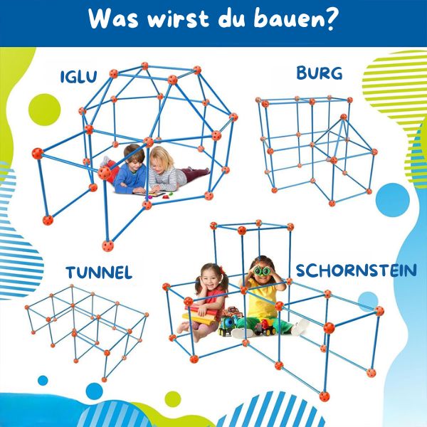 Abenteuer Bau-Set für Kinder mit Leuchtstäben