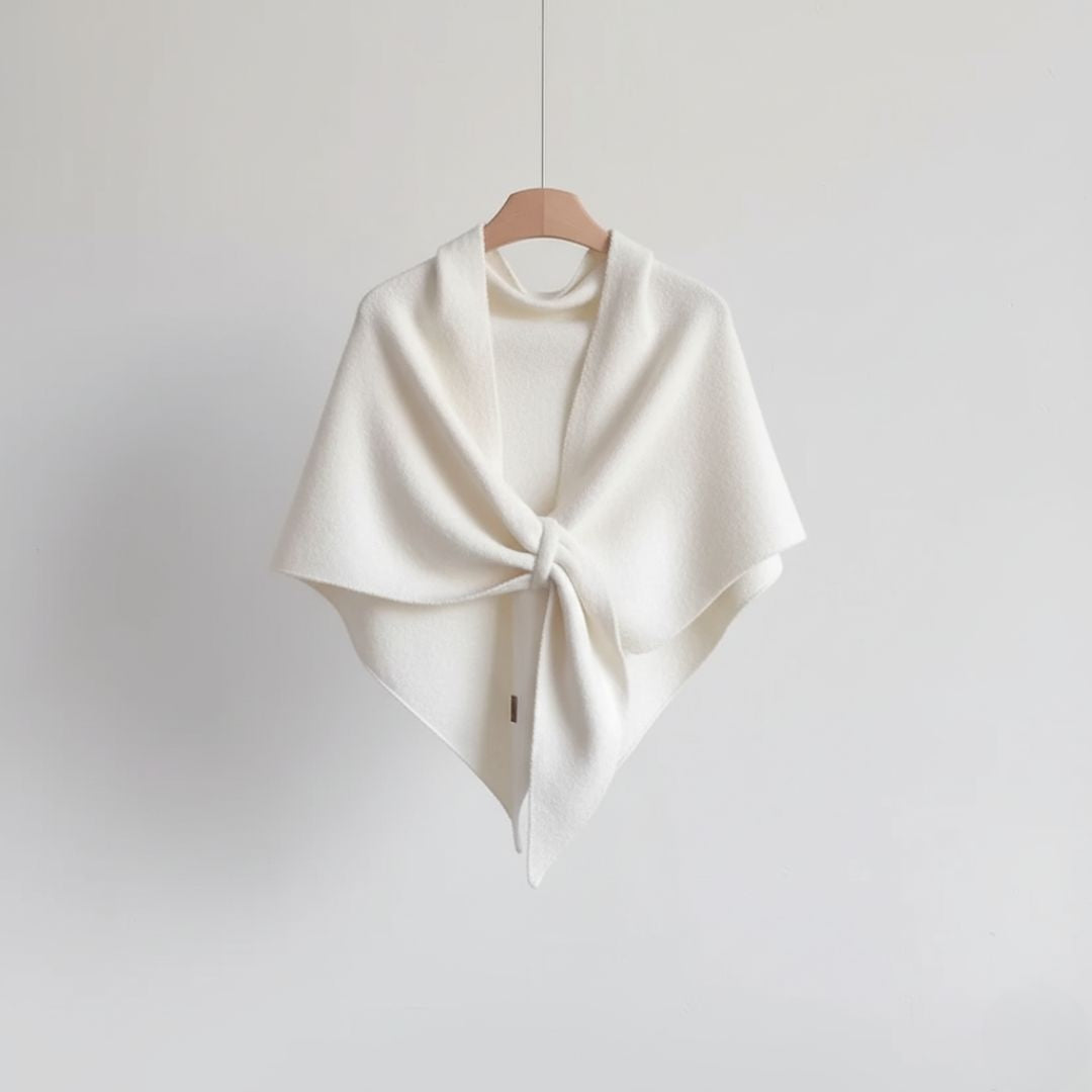 Poncho Schal aus Woll-Mix für Damen