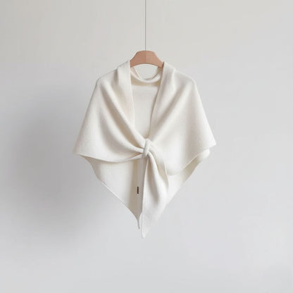 Poncho Schal aus Woll-Mix für Damen