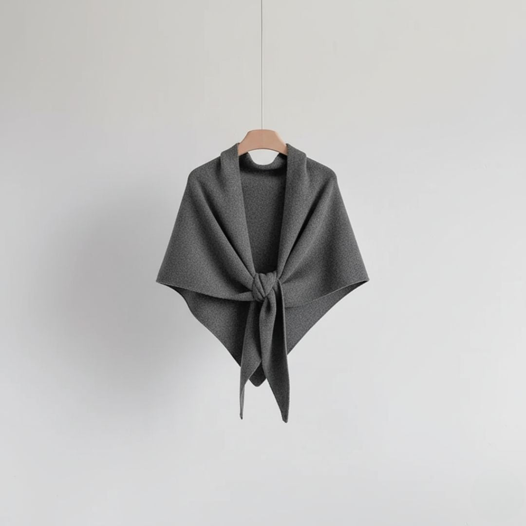 Poncho Schal aus Woll-Mix für Damen