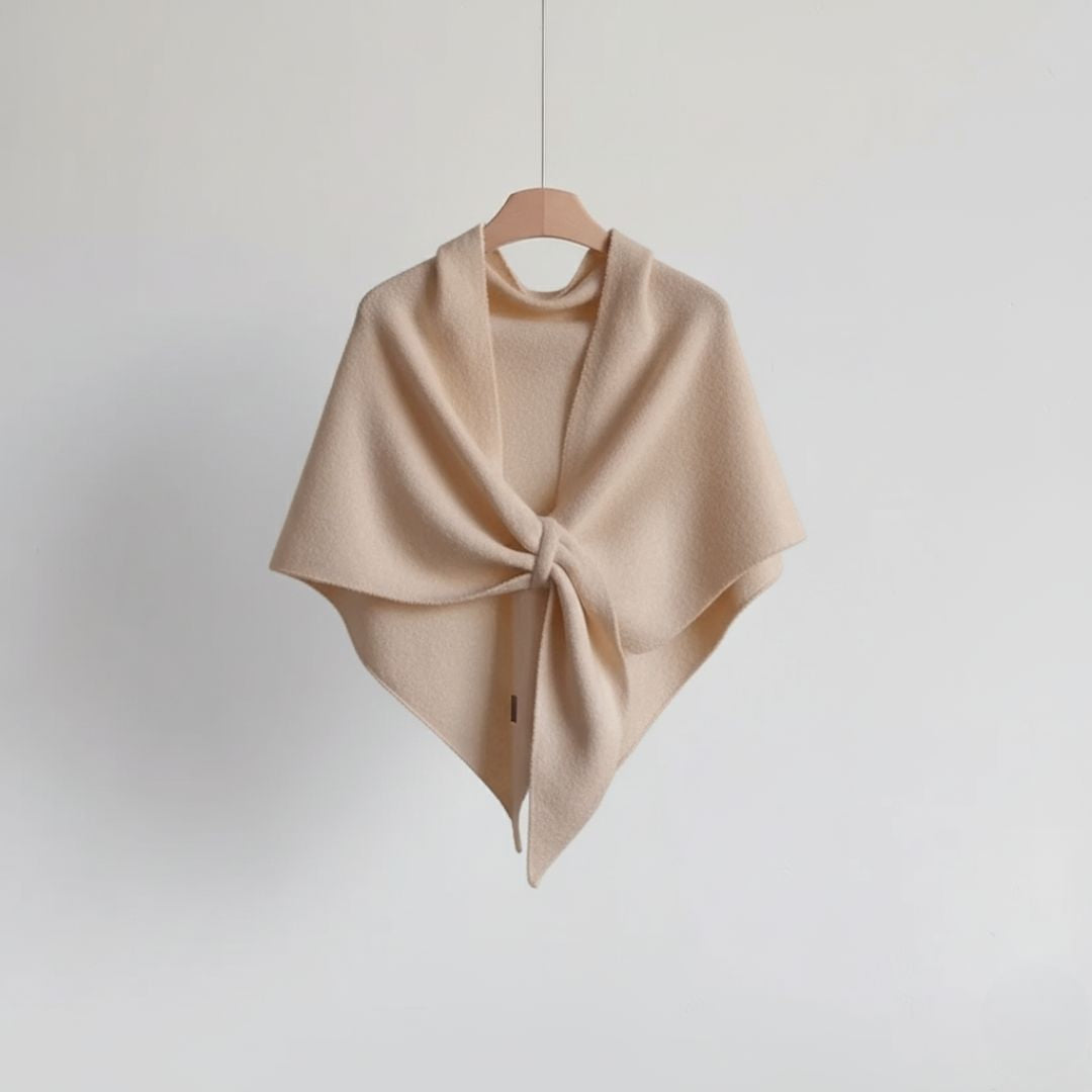 Poncho Schal aus Woll-Mix für Damen