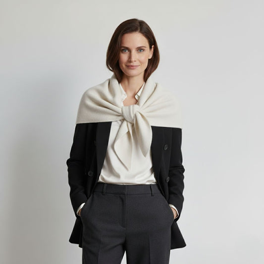 Poncho Schal aus Woll-Mix für Damen