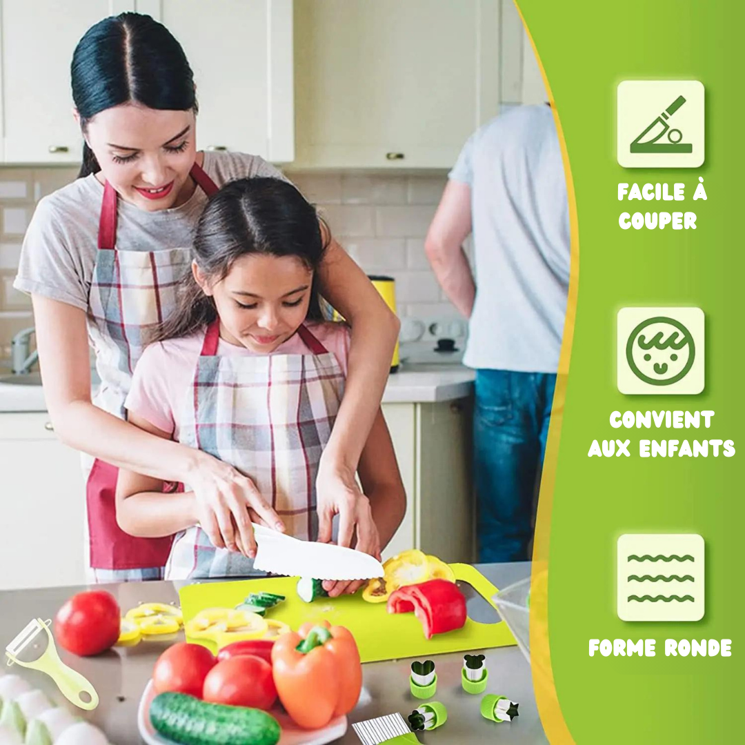 MiniChef™ - Set de cuisine pour enfants y compris 2x planches à découper GRATUITES