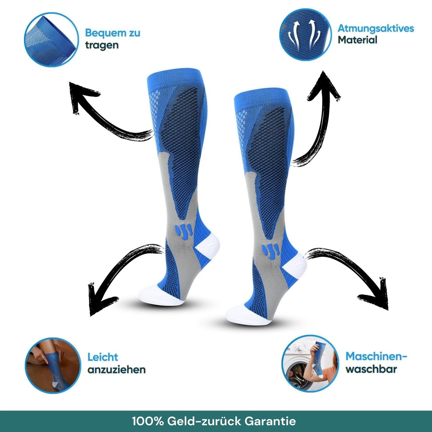 NovaSock™ | Atmungsaktive Kompressionsstrümpfe für schmerzfreie Beine & Füße