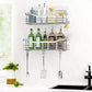 Soapix™ | Duschregal ohne Bohren – 2er-Set aus Edelstahl mit 5 Haken