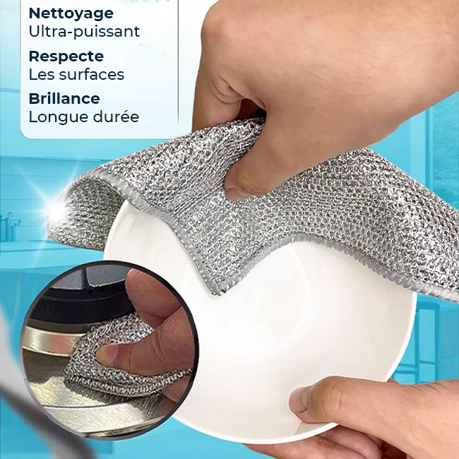 KitchenClean - Chiffons en laine d'acier