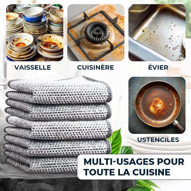 KitchenClean - Chiffons en laine d'acier