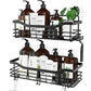 Soapix™ | Duschregal ohne Bohren – 2er-Set aus Edelstahl mit 5 Haken